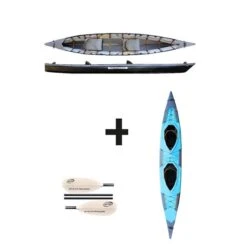 SEVY Geschaft 22 Pakboats Puffin Saranac Jubelpaket Mit Verdeck Und Fiberglas Paddeln